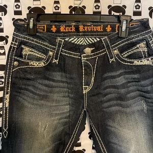 Rock Revival Elaina Capri Blue Jean Size 28